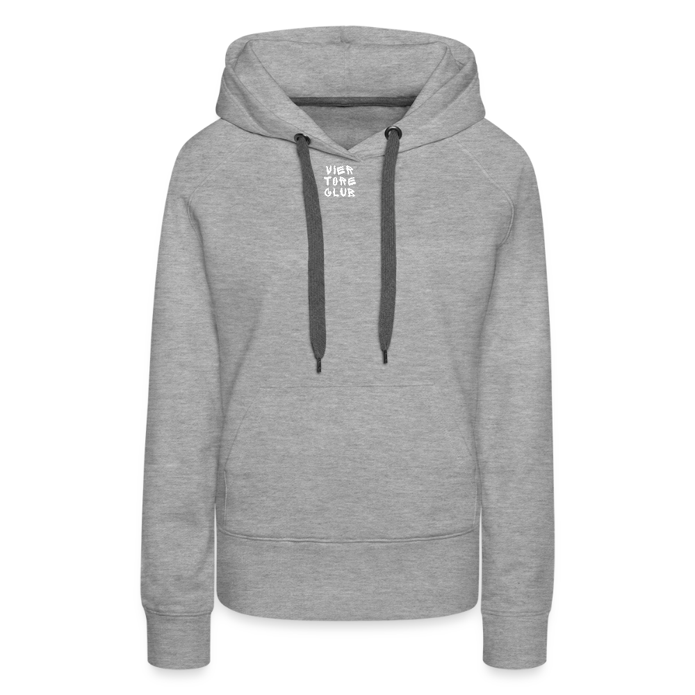 Frauen Premium Hoodie "VTC" - Grau meliert