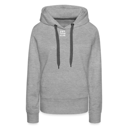 Frauen Premium Hoodie "VTC" - Grau meliert