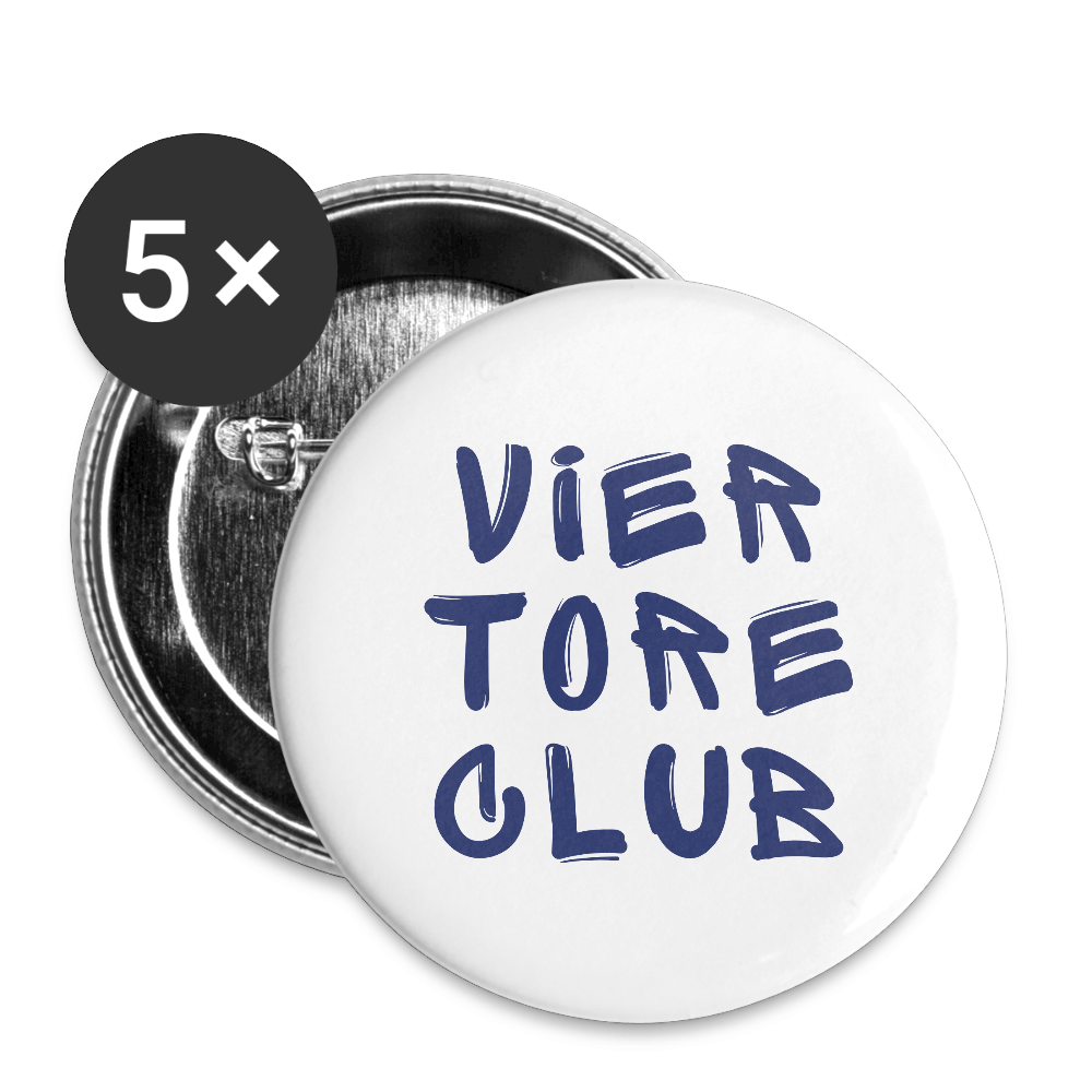 Buttons 32 mm (5er Pack) - VTC - Weiß